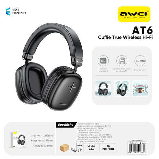 AWEI AT6 Cuffie Wireless