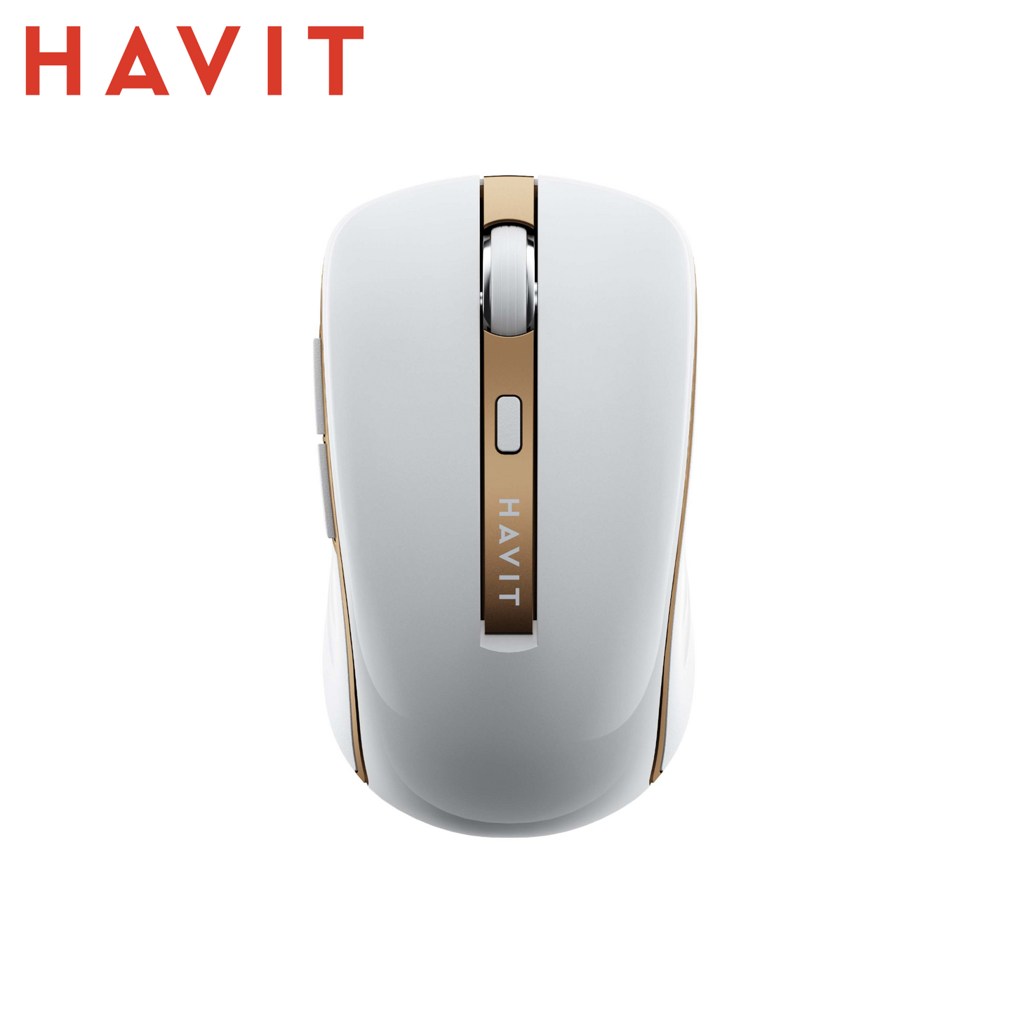 HAVIT HV-MS951GT-WH – Mouse Wireless 2,4 GHz – Variante Bianca/Oro (WH)