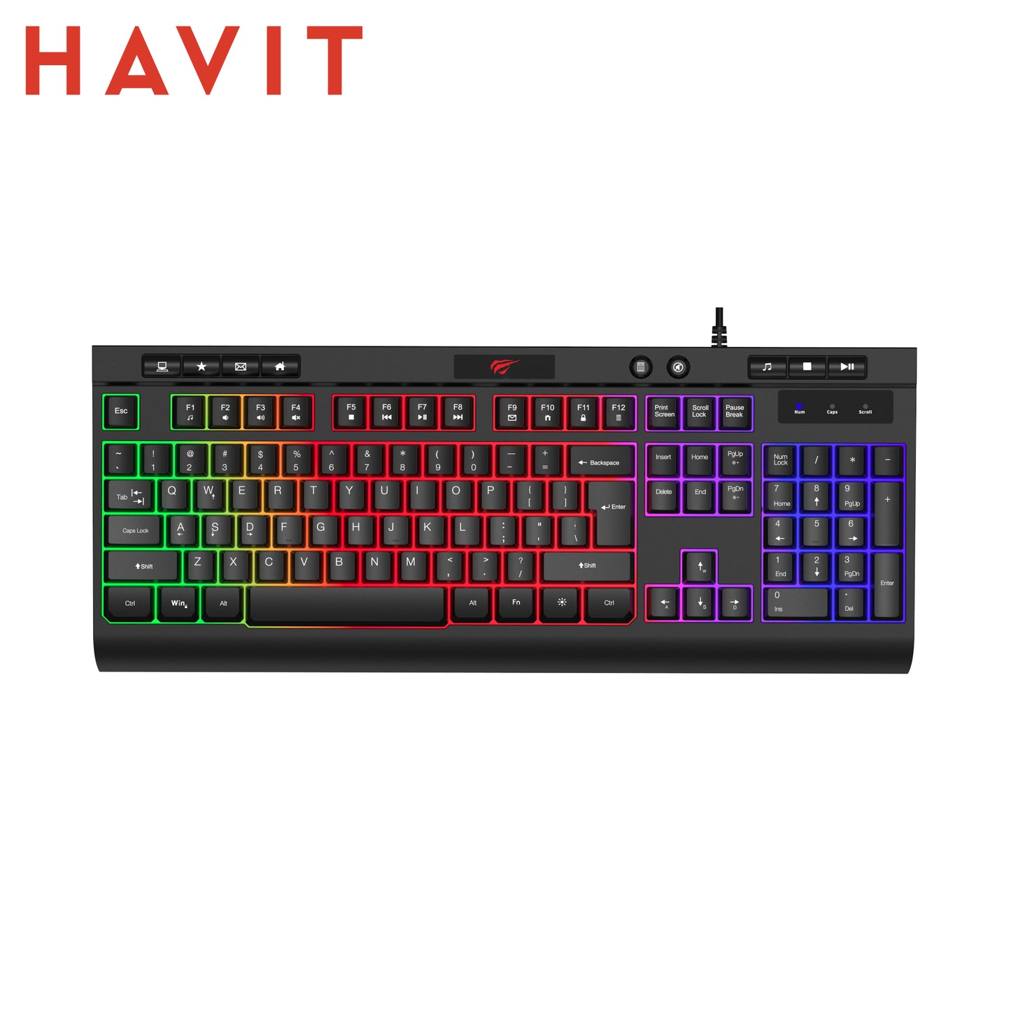 HAVIT KB883L – Tastiera da Gaming Full-Size RGB