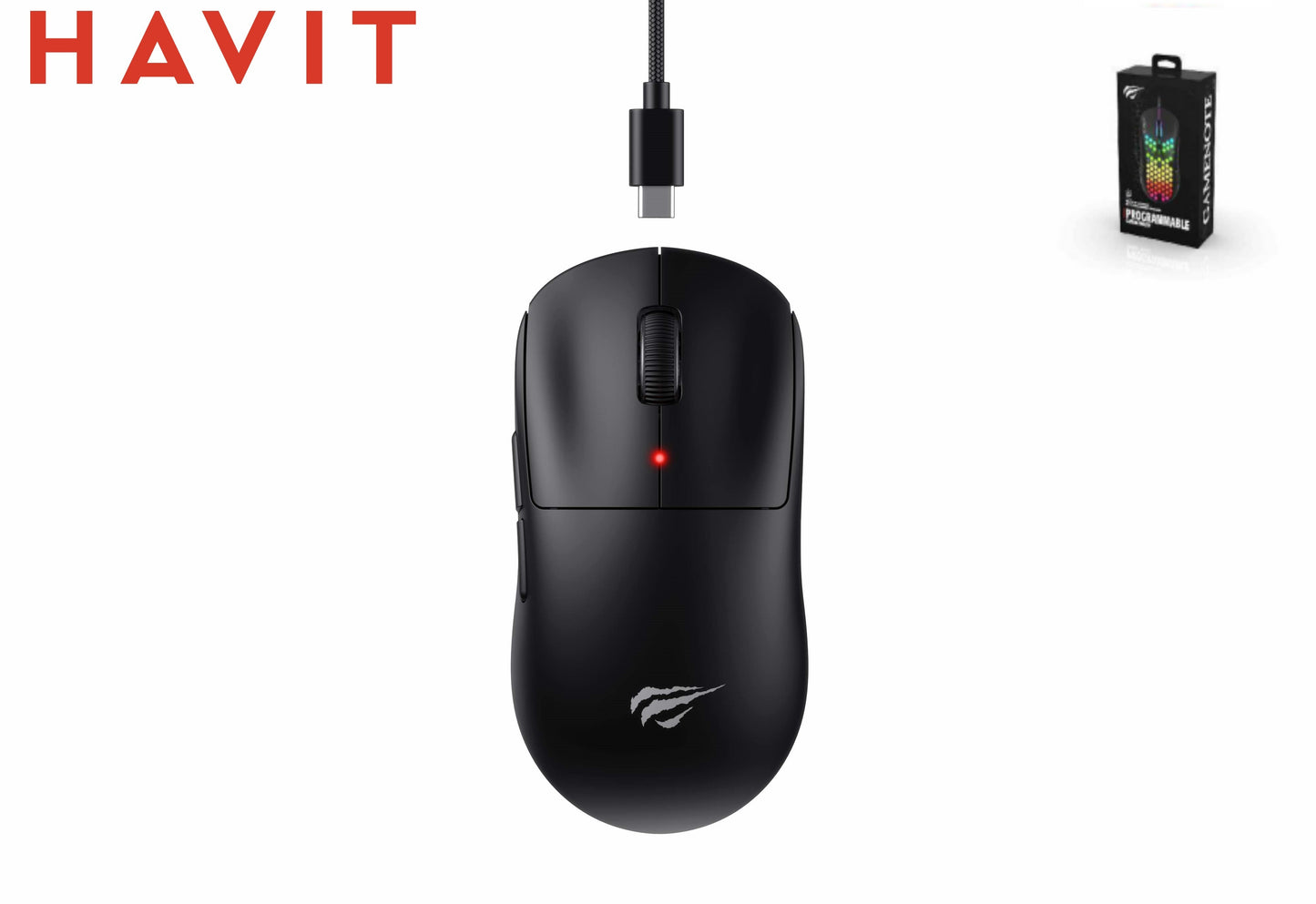 HAVIT Wireless Bluethooth 5.2/Usb Gaming Mouse Dpi Regolabili Fino 12000 300Mah