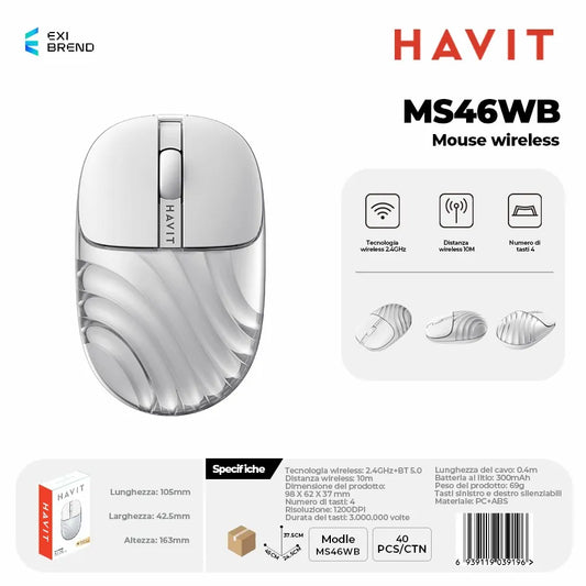 HAVIT MS46WB Mouse Wireless - White