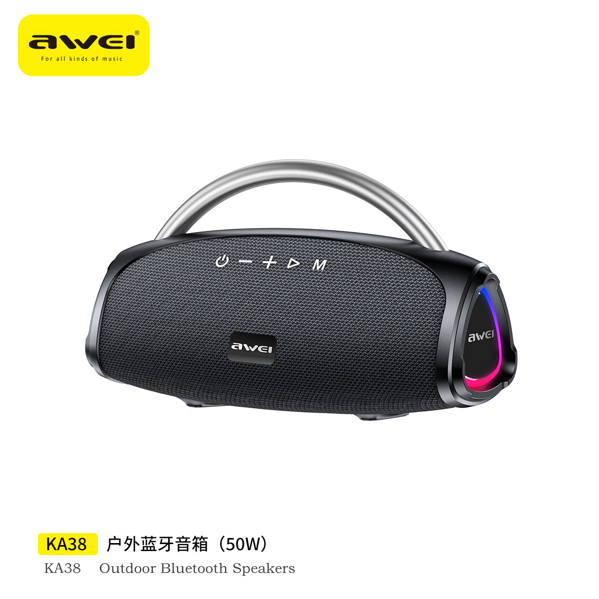 AWEI KA38 Speaker Bluetooth con Manico 50 W