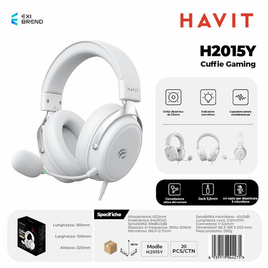 HAVIT H2015Y Cuffie Gaming - Grey