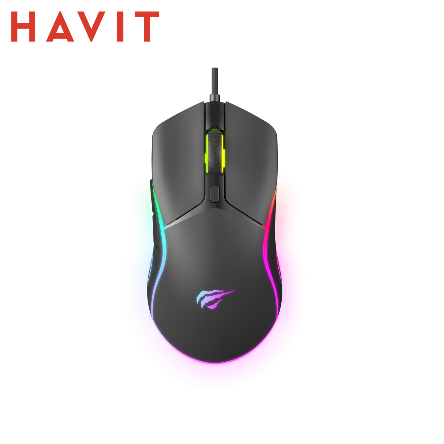 HAVIT MS1029-BK – Mouse Gaming con Illuminazione RGB – Variante Nera