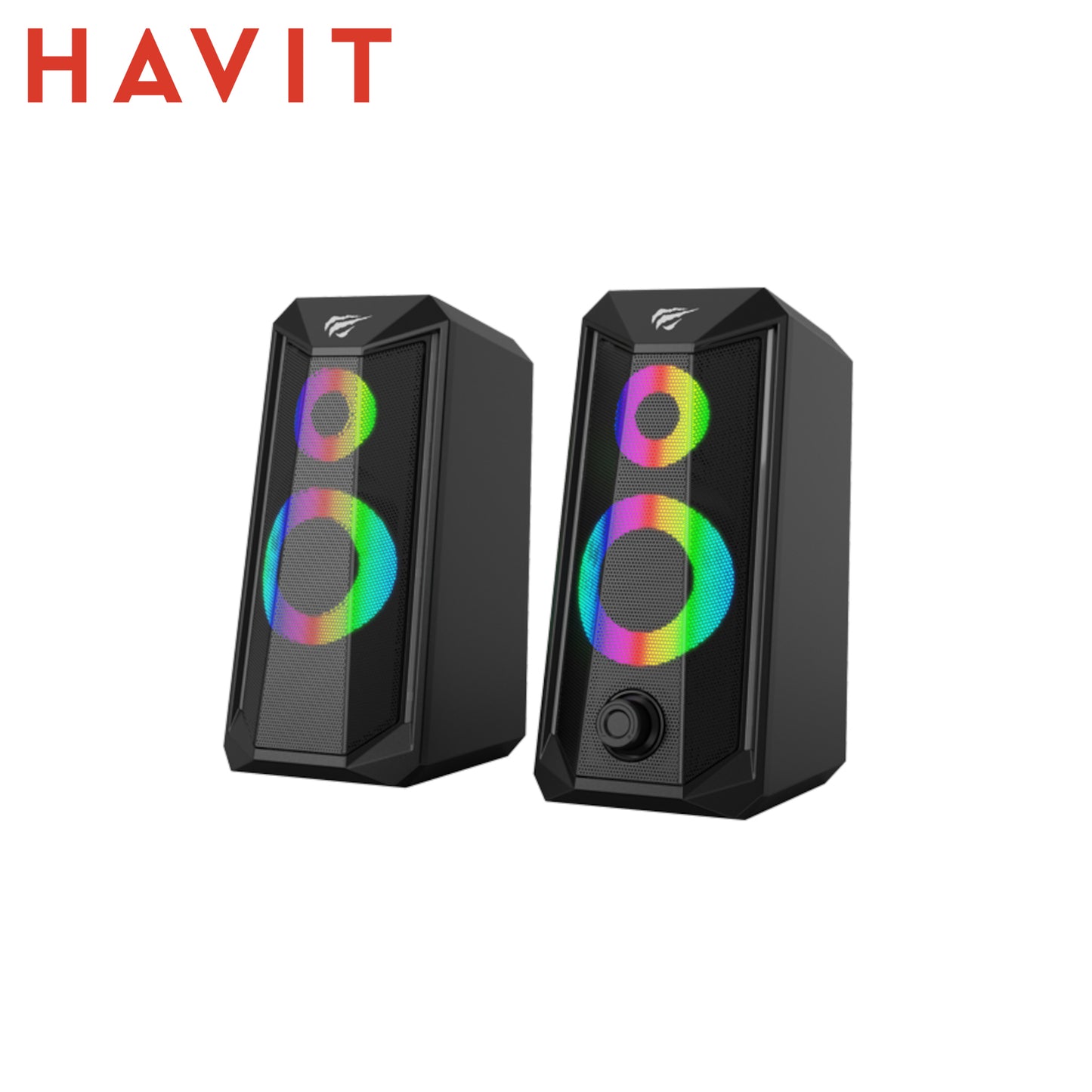 HAVIT SK202 – Casse Stereo 2.0 USB/AUX con Illuminazione RGB