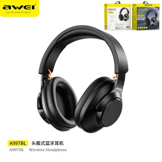 AWEI Cuffie Pieghevole Wireless Nero