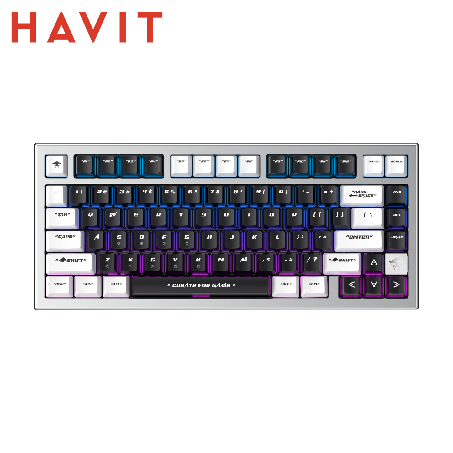HAVIT Astralforce-1 – Tastiera Meccanica da Gaming 75 % in Alluminio CNC con layout 81 tasti