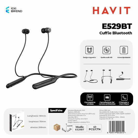 HAVIT E529BT Cuffie Bluetooth