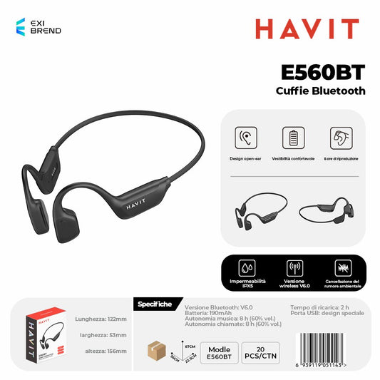 HAVIT E560BT Cuffie Bluetooth