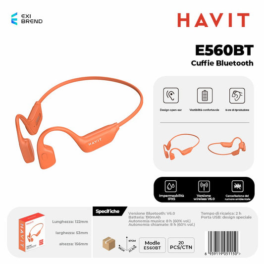 HAVIT E560BT Cuffie Bluetooth