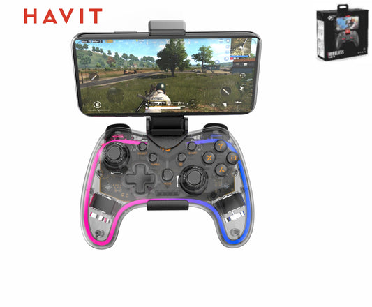 HAVIT Joystick Trasparente Bluetooth Con Rgb E Vibrazione