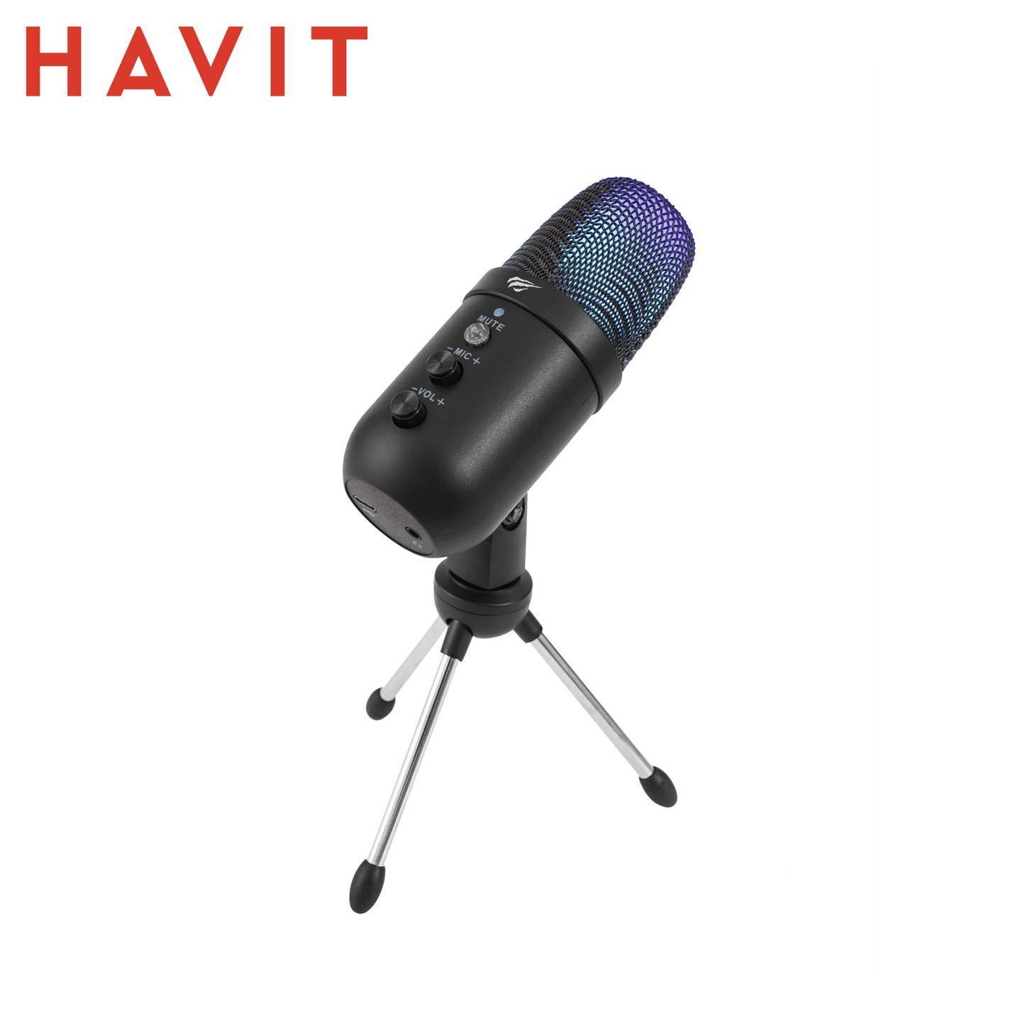 HAVIT GK51 – Microfono a condensatore USB RGB per streaming e gaming