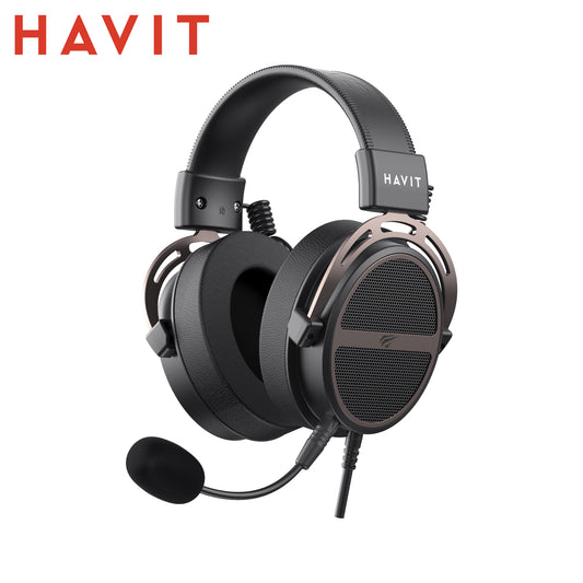 HAVIT H2030E-BK – Cuffie da Gaming Over-Ear con Microfono - Versione Marrone/Nera