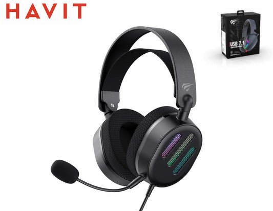 HAVIT Cuffie Gaming Altoparlante Da 50Mm Con Rgb - Pieghevole A 90°