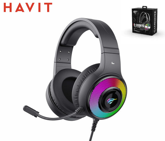 HAVIT Cuffie Gaming Altoparlante Da 50Mm Con Rgb E Controllo Volume