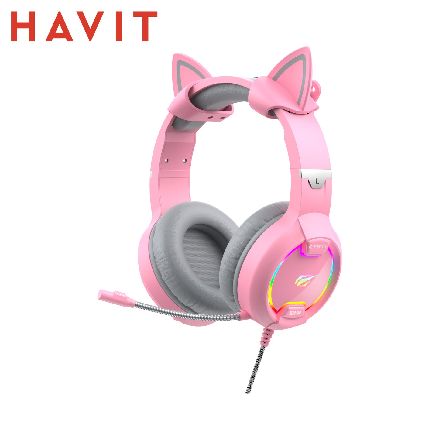 HAVIT H2233D – Cuffie Gaming Wired RGB con Orecchie da Gatto