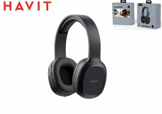 HAVIT Cuffie Bluetooth Multifunzioni Microsd-Fm-Aux 200Mah Nero