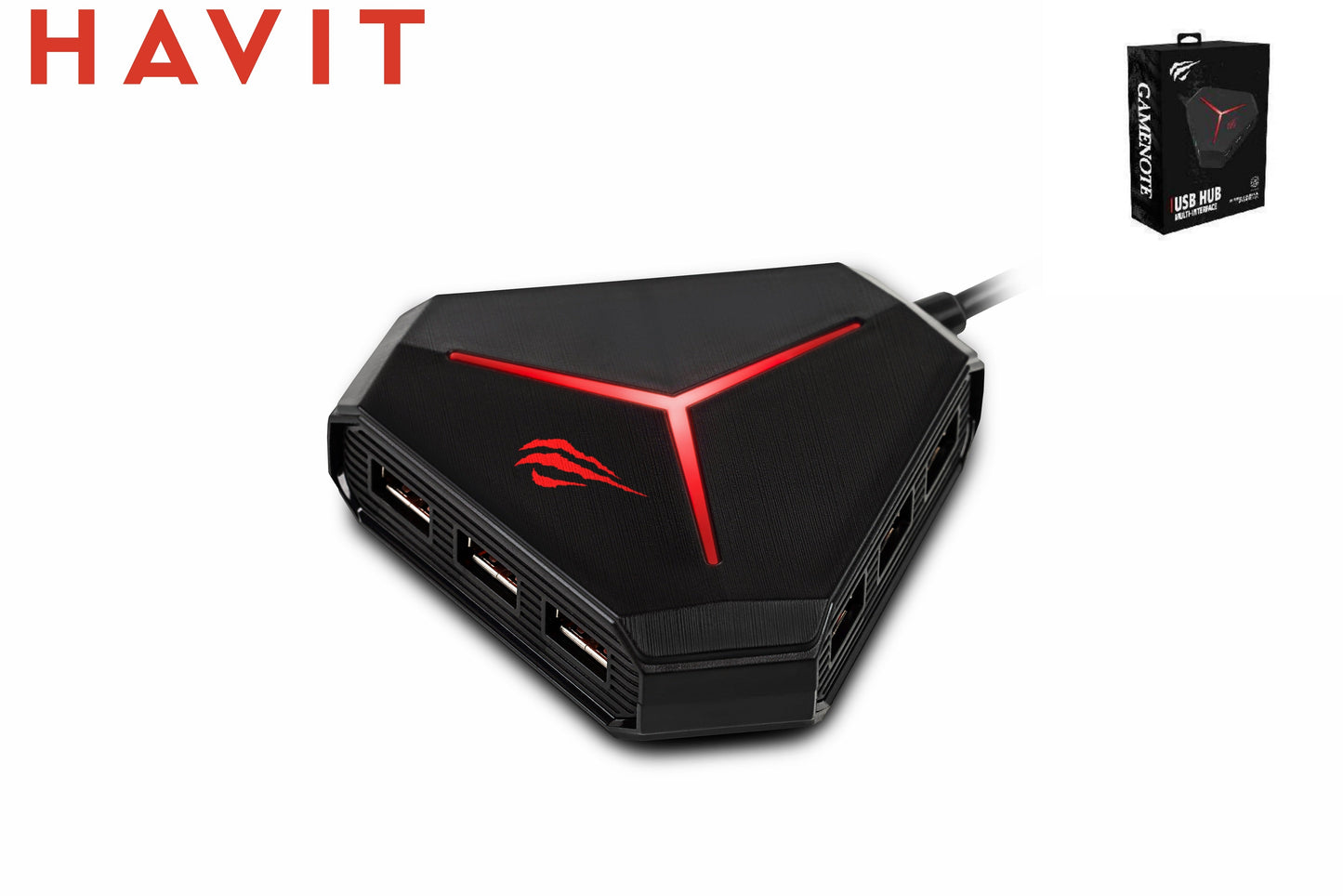 HAVIT Hub Usb Multipresa 3X usb2.0 3X usb 3.0 Tf/Sd Aux