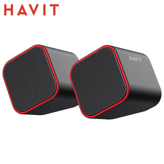 HAVIT HV-SK473 - RD – Altoparlanti 2.0 USB / Jack 3,5 mm – Versione Rosso