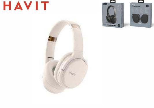 HAVIT Cuffie Bluetooth Due Modalità Bluethooth/Aux Alt.40Mm 400Mah