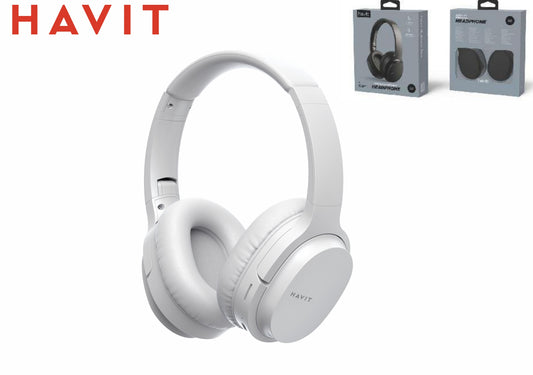 HAVIT Cuffie Bluetooth Due Modalita Bluethooth/Aux Alt.40Mm 400Mah