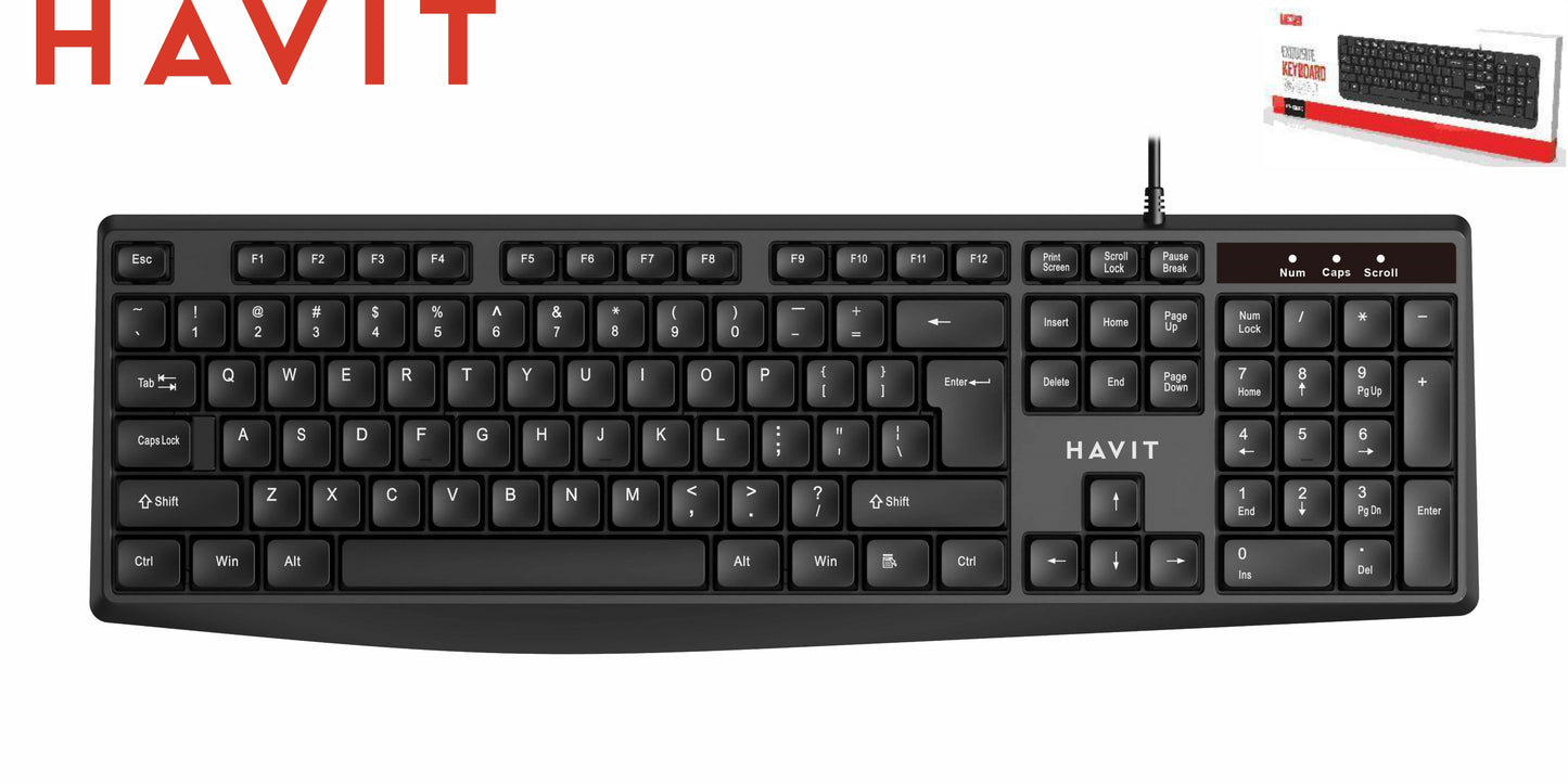 HAVIT Tastiera Usb Plug&Play