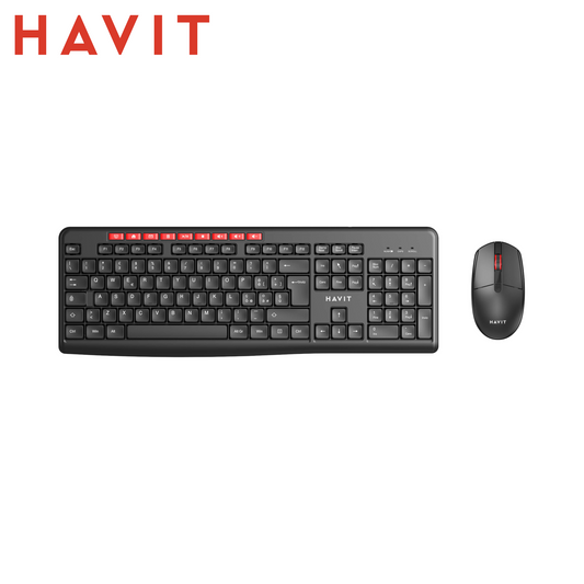 HAVIT KB269GCM – Combo Tastiera Wireless + Mouse 2,4 GHz