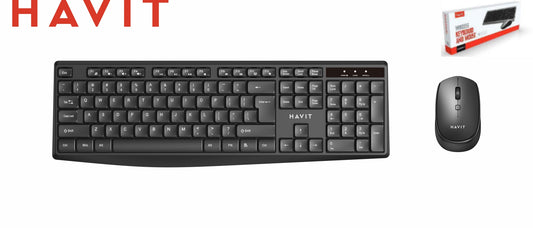 HAVIT Combo Wireless Tastiera Contollo Multimediali + Mouse 2.4Ghz 800-1200-1600