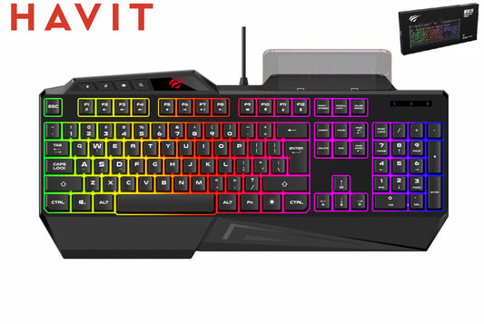 HAVIT Tastiera Gaming Contollo Multimediali Anti Ghosting