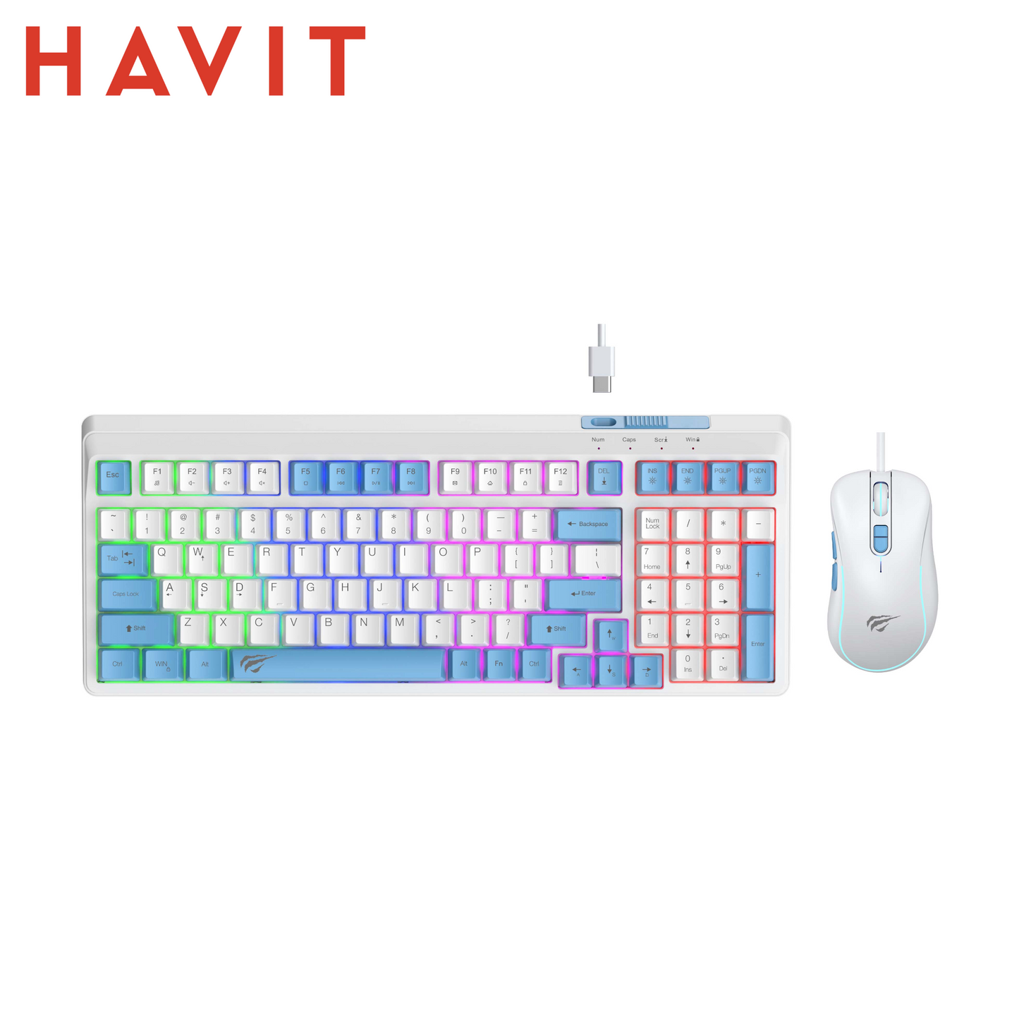 HAVIT KB891CM – Tastiera + Mouse Combo USB da Gaming