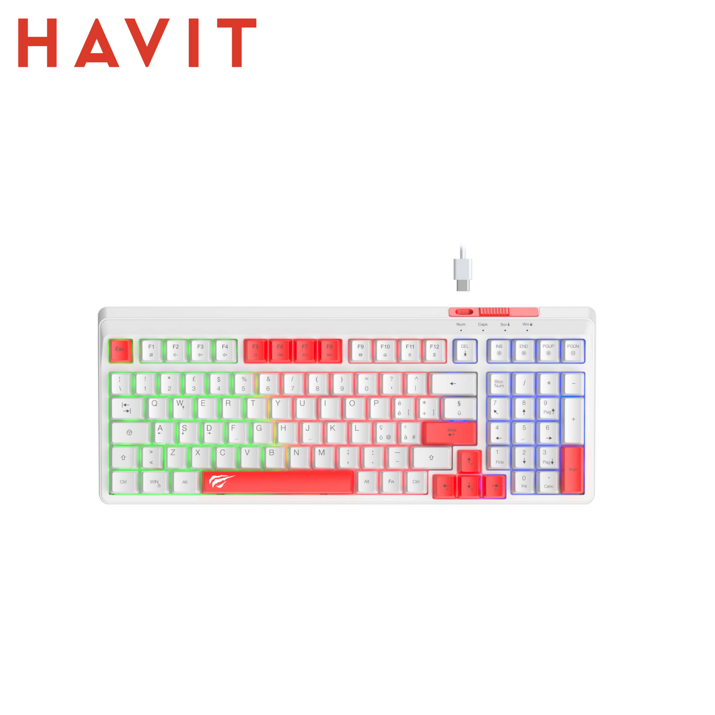 HAVIT KB891L – Tastiera da Gaming Anti-Ghosting con Retroilluminazione RGB