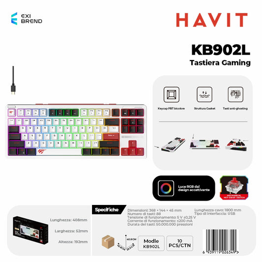 HAVIT KB902L Tastiera Gaming RGB