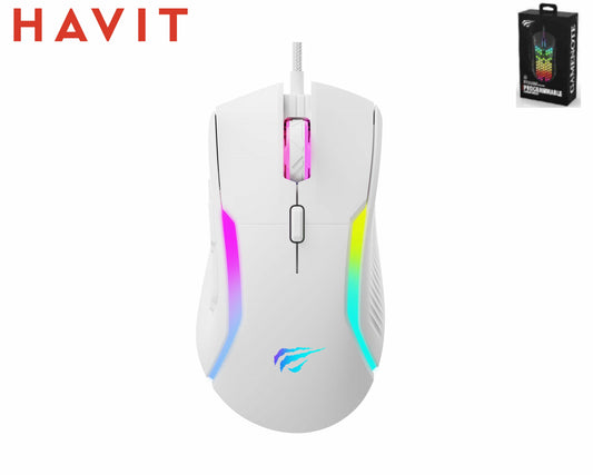 HAVIT Gaming Mouse Dpi Fino 8000 Con Rgb E 9 Tasti Macro Programming