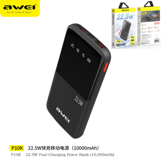 AWEI Power Bank Con Ricarica Rapida 22.5W
