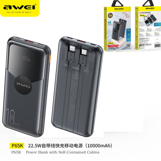 AWEI Power Bank Con Doppio Cavo