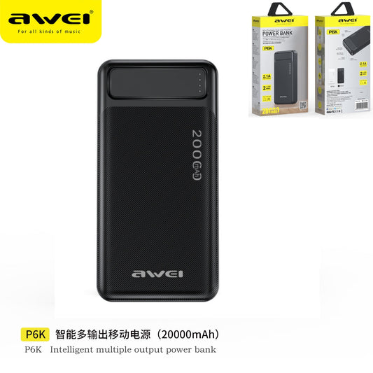 AWEI Power Bank Con Multi Output 20000Mah