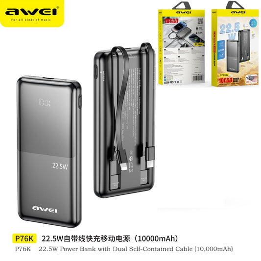 AWEI Power Bank Con Doppio Cavo