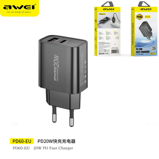 AWEI Adattore Con Carica Rapida 20W