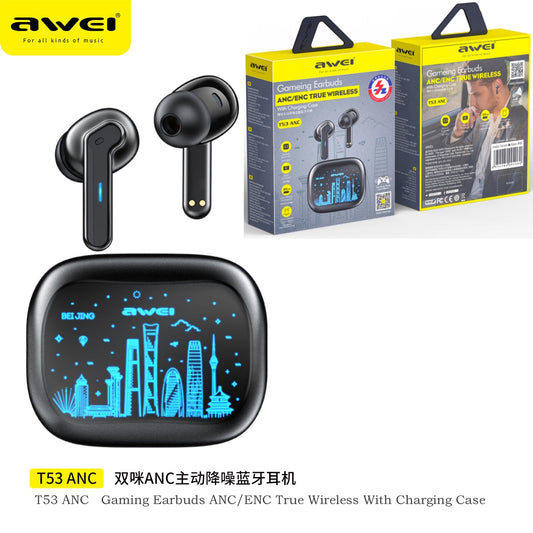 AWEI Auricolari Bluetooth Wireless Auricolari Musicali Hifi Con Cuffie A 4 Microfoni