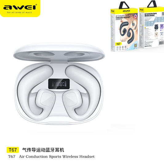 AWEI Cuffie Wireless Bianco