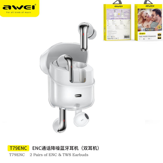 AWEI Auricolare Wireless Bianco