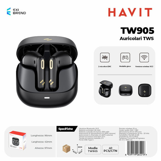 HAVIT TW905 Auricolari Bluetooth TWS