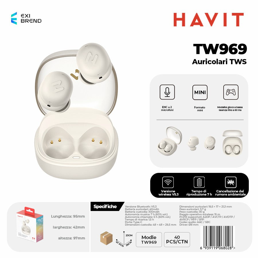 HAVIT TW969 Auricolari Bluetooth TWS