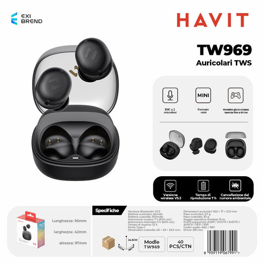 HAVIT TW969 Auricolari Bluetooth TWS