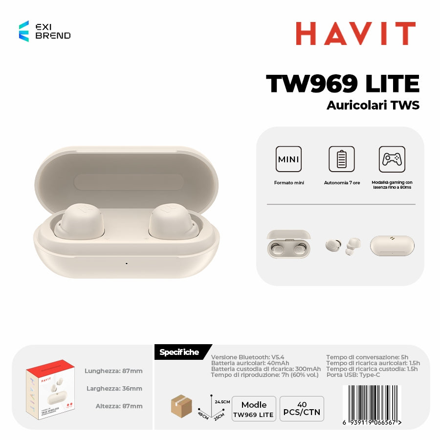 HAVIT TW969 LITE Auricolari Bluetooth TWS