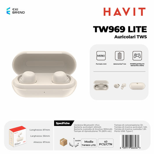 HAVIT TW969 LITE Auricolari Bluetooth TWS
