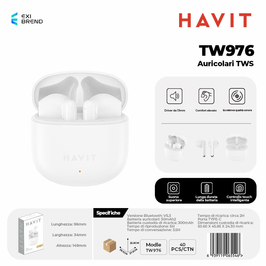 HAVIT TW976 Auricolari Bluetooth TWS