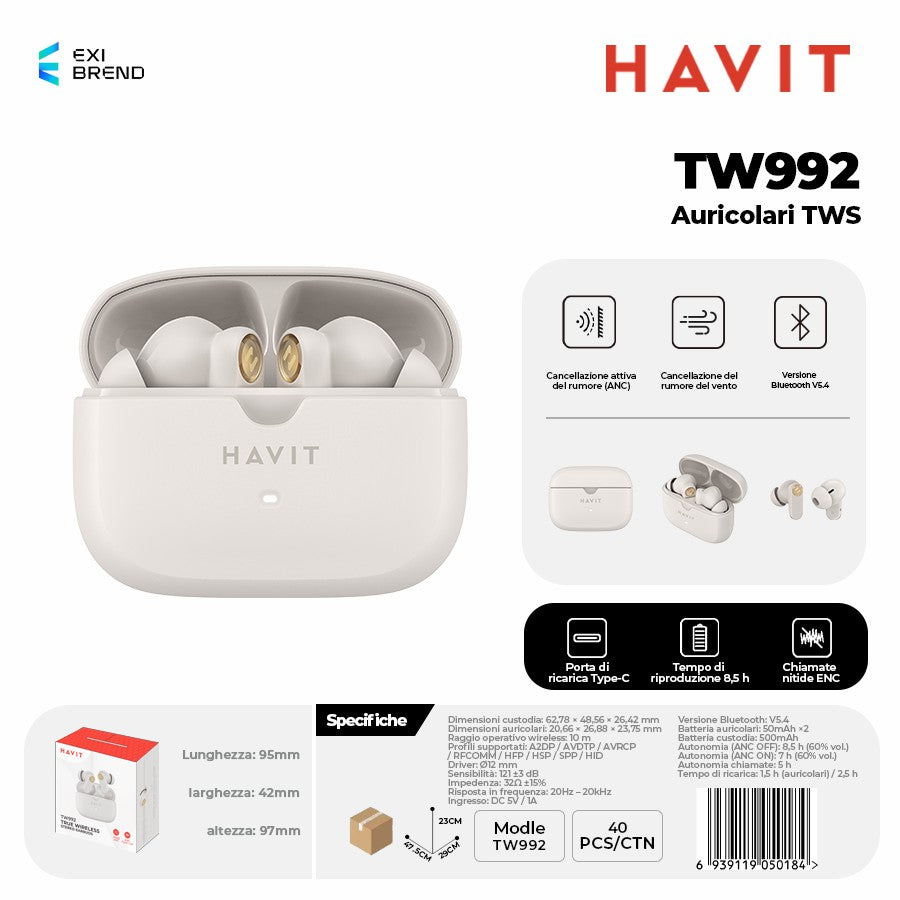 HAVIT TW992 Auricolari Bluetooth TWS