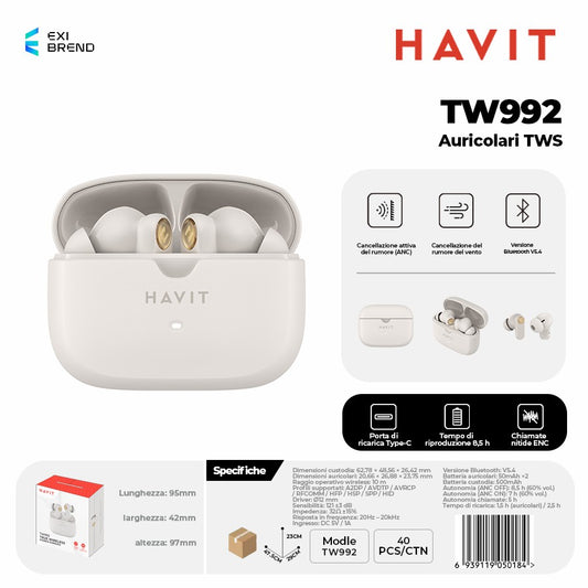 HAVIT TW992 Auricolari Bluetooth TWS