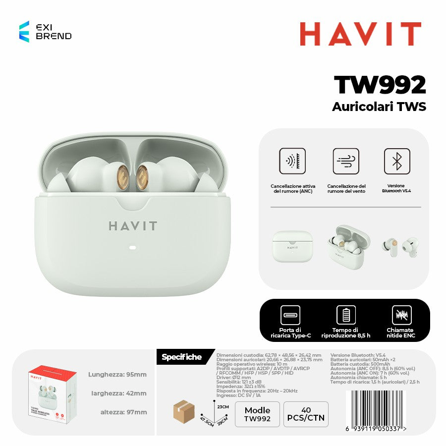 HAVIT TW992 Auricolari Bluetooth TWS